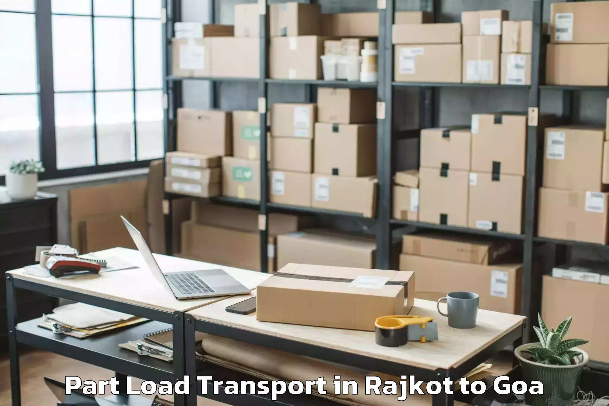 Trusted Rajkot to Saligao Part Load Transport